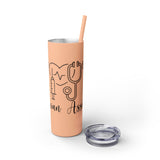 White 20oz PA Skinny Tumbler with Straw