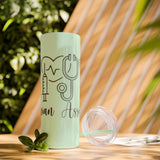 White 20oz PA Skinny Tumbler with Straw