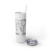White 20oz PA Skinny Tumbler with Straw