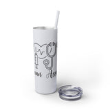 White 20oz PA Skinny Tumbler with Straw