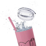 White 20oz PA Skinny Tumbler with Straw