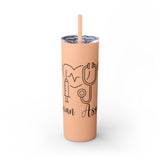 White 20oz PA Skinny Tumbler with Straw