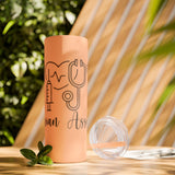 White 20oz PA Skinny Tumbler with Straw