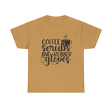 Coffee Scrubs and Rubber Gloves Unisex Heavy Cotton Tee