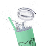 White 20oz PA Skinny Tumbler with Straw