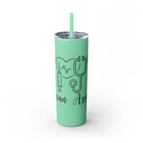 White 20oz PA Skinny Tumbler with Straw
