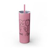 White 20oz PA Skinny Tumbler with Straw
