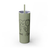 White 20oz PA Skinny Tumbler with Straw