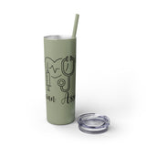White 20oz PA Skinny Tumbler with Straw