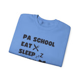 "PA School Eat Sleep Study Repeat " - Crewneck Sweatshirt