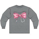 Cute Bow Physician Assistant Student Long Sleeve T-Shirt