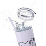 White 20oz PA Skinny Tumbler with Straw