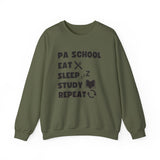 "PA School Eat Sleep Study Repeat " - Crewneck Sweatshirt