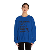 "PA School Eat Sleep Study Repeat " - Crewneck Sweatshirt