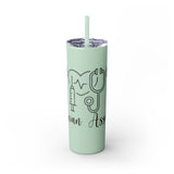 White 20oz PA Skinny Tumbler with Straw