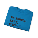 "PA School Eat Sleep Study Repeat " - Crewneck Sweatshirt