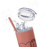 White 20oz PA Skinny Tumbler with Straw