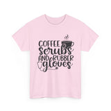 Coffee Scrubs and Rubber Gloves Unisex Heavy Cotton Tee