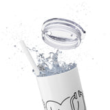 White 20oz PA Skinny Tumbler with Straw