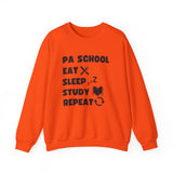 "PA School Eat Sleep Study Repeat " - Crewneck Sweatshirt