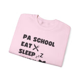 "PA School Eat Sleep Study Repeat " - Crewneck Sweatshirt