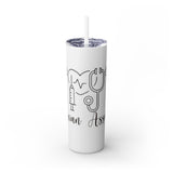 White 20oz PA Skinny Tumbler with Straw