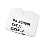 "PA School Eat Sleep Study Repeat " - Crewneck Sweatshirt