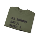 "PA School Eat Sleep Study Repeat " - Crewneck Sweatshirt