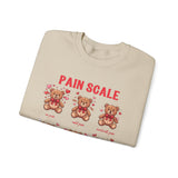Pain Scale Sweatshirt — Cute Teddy Bear Emotional Chart Crewneck