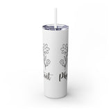 White 20oz PA Skinny Tumbler with Straw