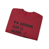 "PA School Eat Sleep Study Repeat " - Crewneck Sweatshirt