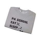 "PA School Eat Sleep Study Repeat " - Crewneck Sweatshirt