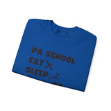 "PA School Eat Sleep Study Repeat " - Crewneck Sweatshirt