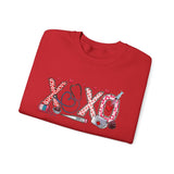 'XOXO' Valentine Hearts Graphic Crewneck Sweatshirt -