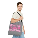 Im Just a Girl 3x Tote bag