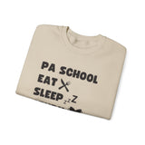 "PA School Eat Sleep Study Repeat " - Crewneck Sweatshirt