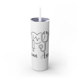 White 20oz PA Skinny Tumbler with Straw