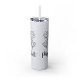 White 20oz PA Skinny Tumbler with Straw