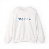 Minimal Blue Medical Embroidery Crewneck Sweatshirt