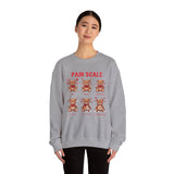 Pain Scale Sweatshirt — Cute Teddy Bear Emotional Chart Crewneck