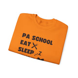 "PA School Eat Sleep Study Repeat " - Crewneck Sweatshirt