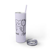 White 20oz PA Skinny Tumbler with Straw