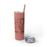 White 20oz PA Skinny Tumbler with Straw