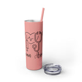 White 20oz PA Skinny Tumbler with Straw