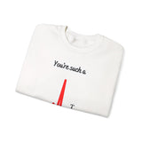 Heartbeat EKG Crewneck Sweatshirt — "You're Such a QT" Cute Medical Valentine Pullover