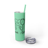 White 20oz PA Skinny Tumbler with Straw