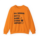 "PA School Eat Sleep Study Repeat " - Crewneck Sweatshirt