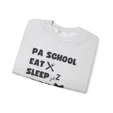 "PA School Eat Sleep Study Repeat " - Crewneck Sweatshirt