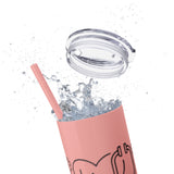 White 20oz PA Skinny Tumbler with Straw