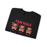 Pain Scale Sweatshirt — Cute Teddy Bear Emotional Chart Crewneck